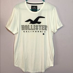 🆕 Hollister California White Men’s T-Shirt- Large